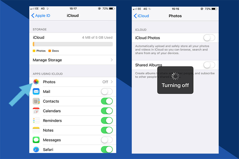 Disable - iCloud Photo Library