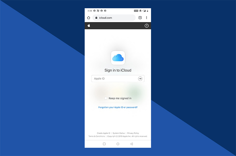 Open up Chrome and navigate to www.icloud.com