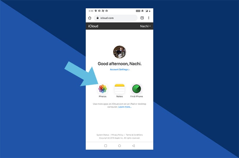 How to Access iCloud Photos on Android: Step 4