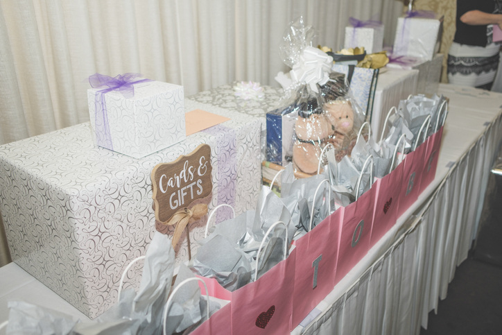 Table of Bridal Shower Gifts