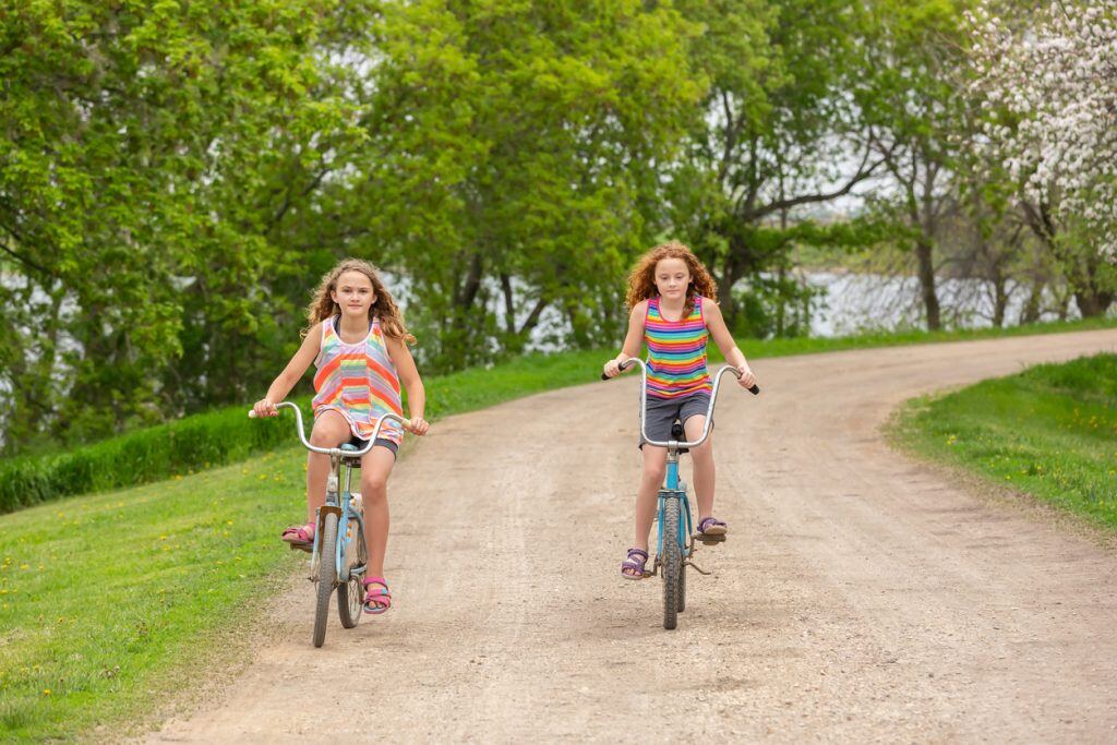 Girls on bikes