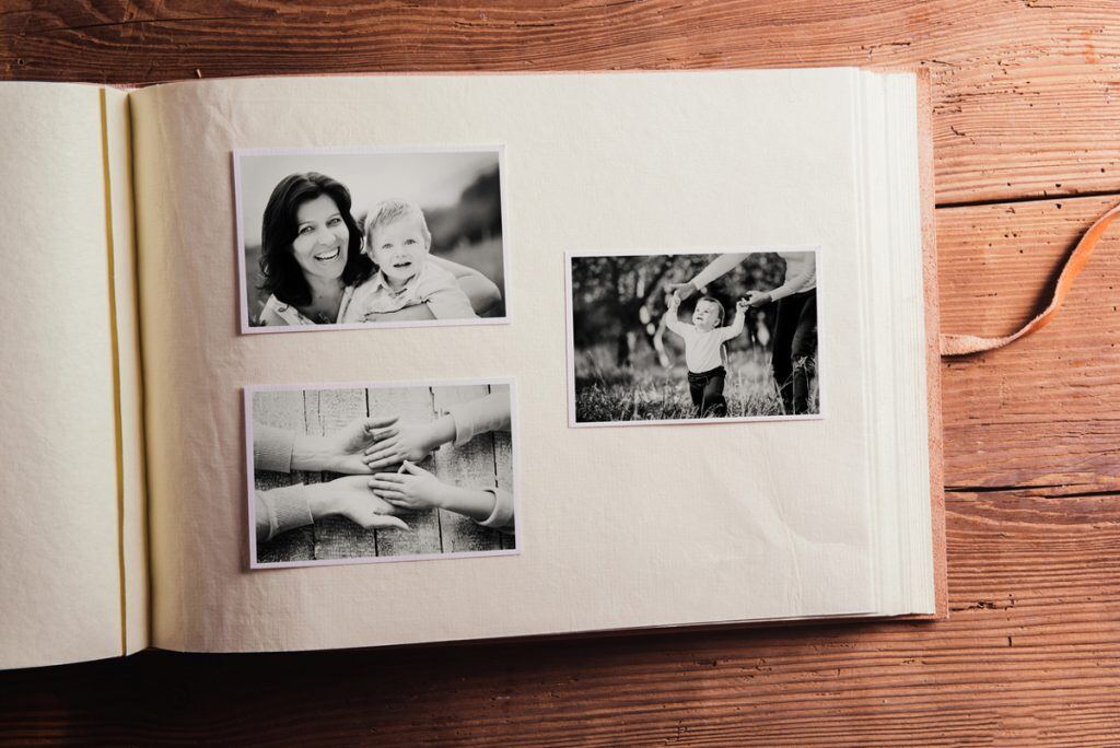 Putting physical photos in a Mother’s Day photo album | Motif